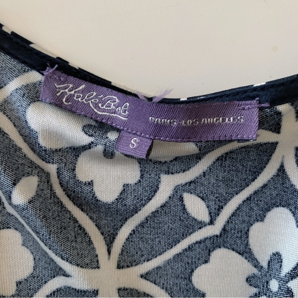 Hale Bob Deep V Neck Floral Silk Dress Small - Picture 6 of 8